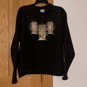 NWOT Decorated originals holiday season sweater sweatshirt size L 100% polyester
